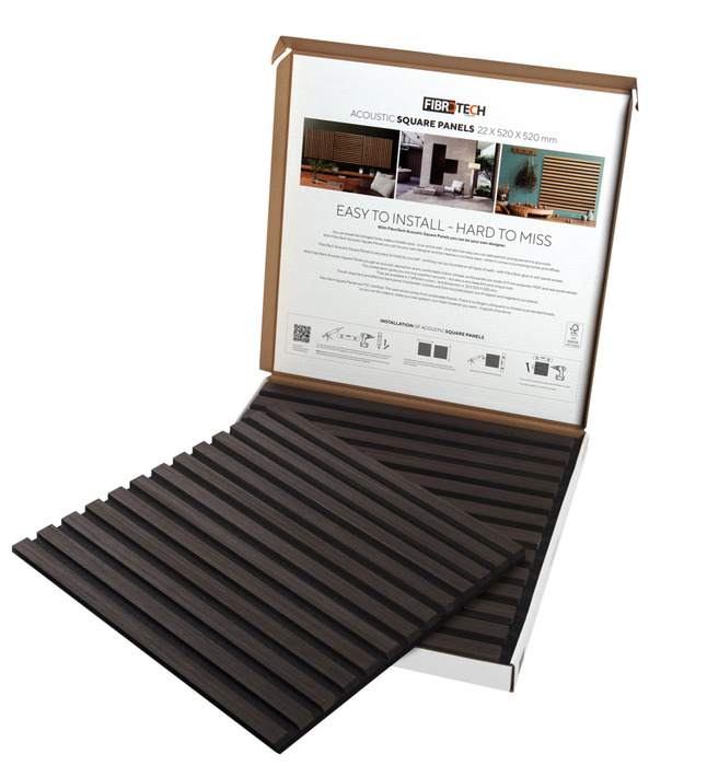 Akustikpanel Square smoked oak 22 × 520 × 520 mm 2-pk.